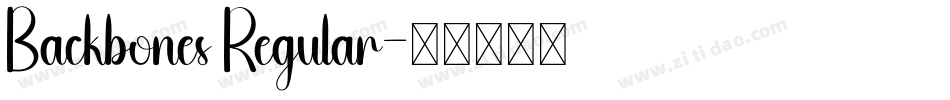 Backbones Regular字体转换